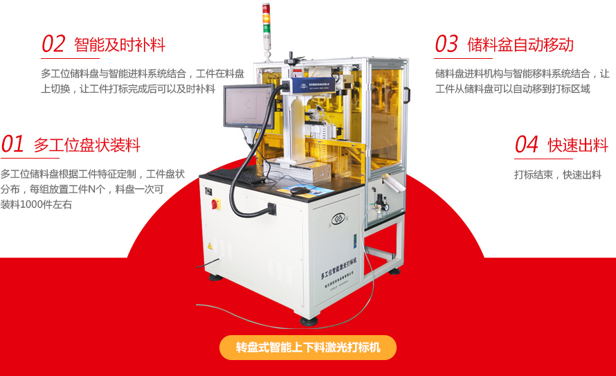 转盘式智能上下料激光打标机